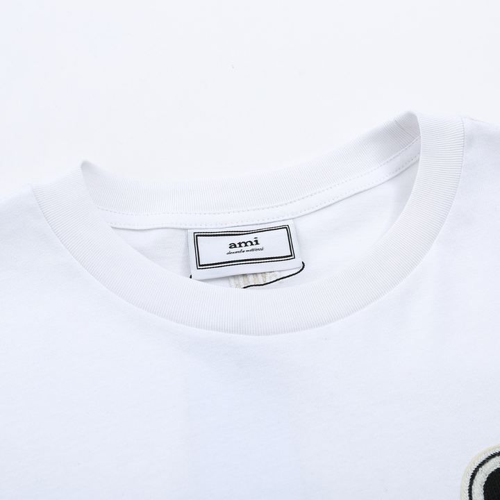 Stylisches AMI Paris Baumwoll-T-Shirt mit Herz-Logo für Herren