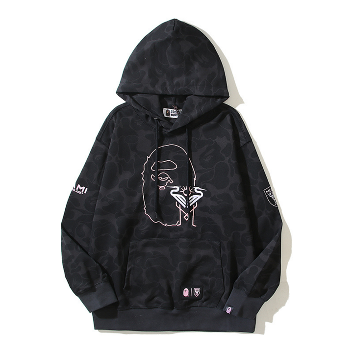 BAPE Miami Streetwear Kapuzenpullover für Herren - Exklusiver Affenkopf Design Hoodie