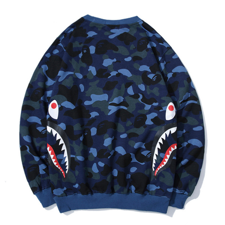 Exklusiver BAPE Shark Camo Hoodie – Japanischer Streetwear Kapuzenpullover für Style-Ikonen
