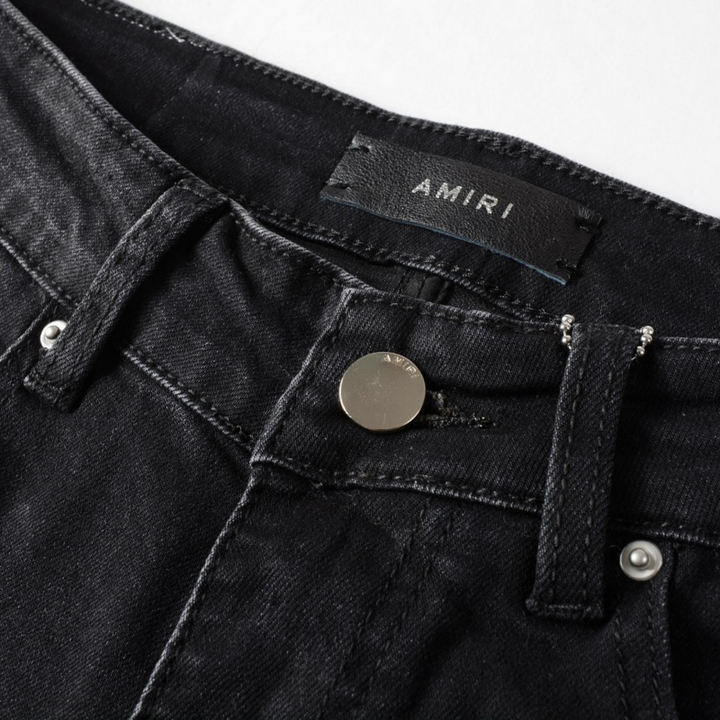 Luxuriöse Amiri Paint Splatter Jeans für Herren – Distressed Streetwear Denim