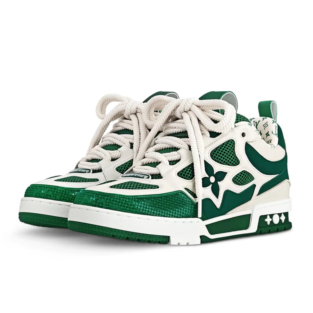 Louis Vuitton Skate Grün Sneakers – Luxuriöse Designer-Schuhe mit ikonischem Monogramm-Muster