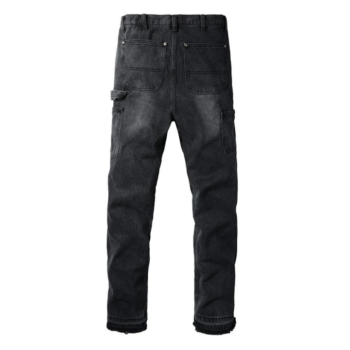 Luxuriöse Amiri Schwarze Patch Schlagjeans für Herren – Premium Designer Denim Style