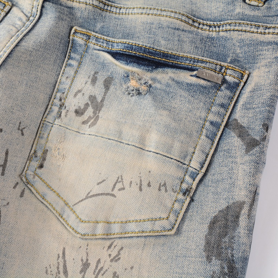 Amiri M.A. Paint Distressed Luxus Designer Jeans Herren Streetwear
