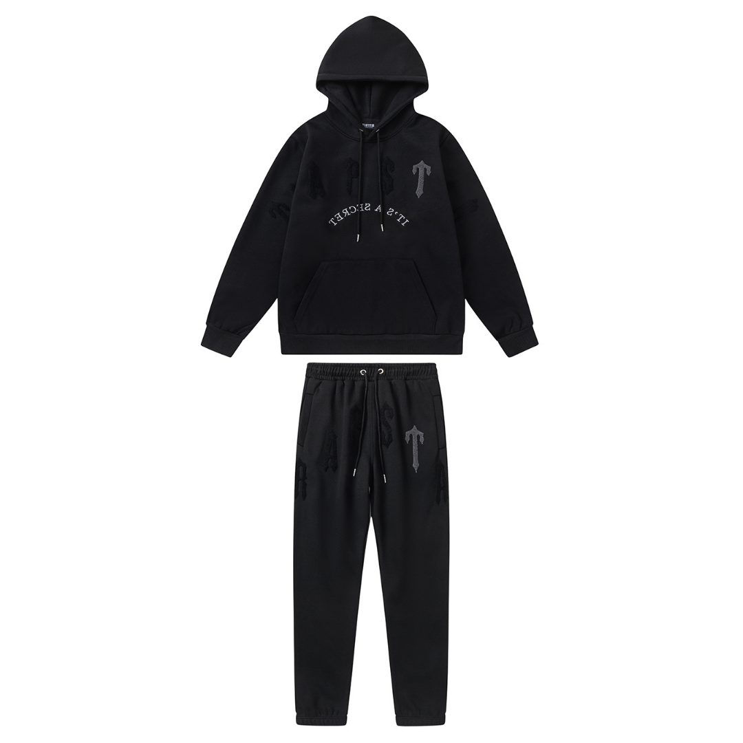 Trapstar Decoded Arch 2.0 Triple Black Trainingsanzug Set für Herren