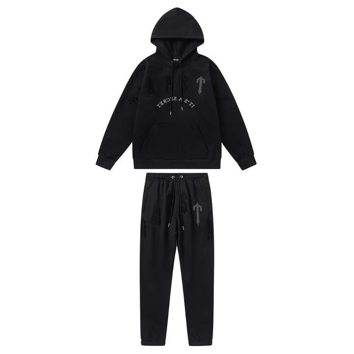 Trapstar Decoded Arch 2.0 Triple Black Trainingsanzug Set für Herren