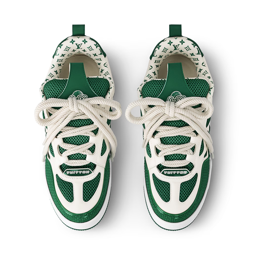 Louis Vuitton Skate Grün Sneakers – Luxuriöse Designer-Schuhe mit ikonischem Monogramm-Muster