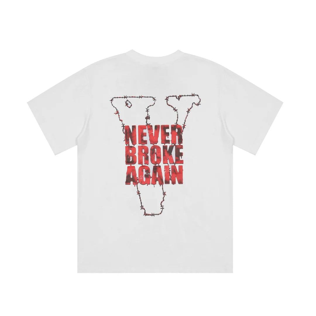 V-LONE 'Never Broke Again' Statement T-Shirt: Zeige deine unerschütterliche Individualität