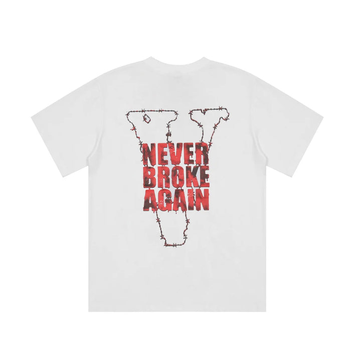 V-LONE 'Never Broke Again' Statement T-Shirt: Zeige deine unerschütterliche Individualität