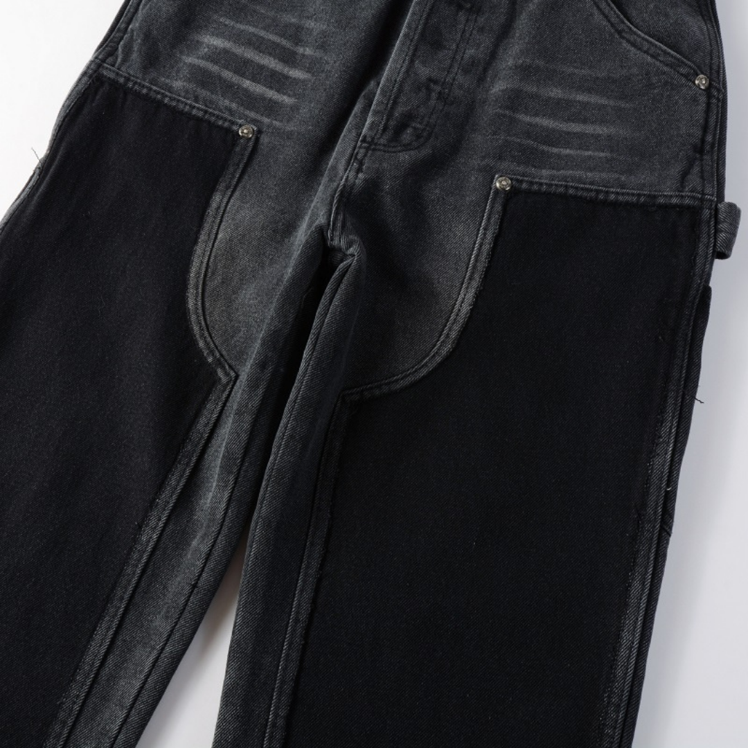 Luxuriöse Amiri Schwarze Patch Schlagjeans für Herren – Premium Designer Denim Style