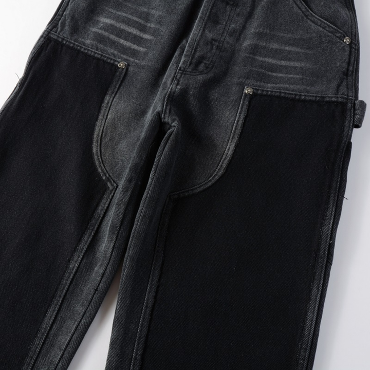 Luxuriöse Amiri Schwarze Patch Schlagjeans für Herren – Premium Designer Denim Style