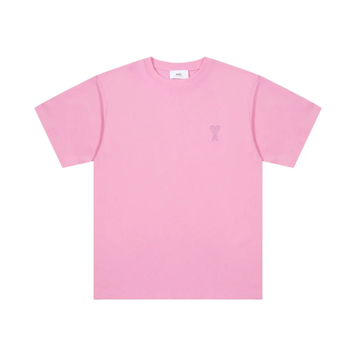 AMI Paris Unisex Baumwoll-T-Shirt mit Herzlogo – Stilvolles Designer-Basic für jeden Anlass