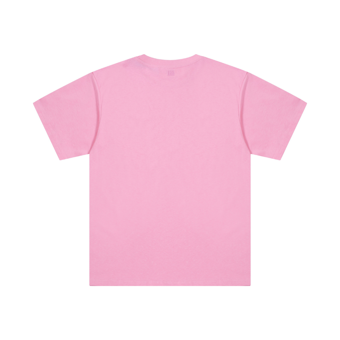 AMI Paris Unisex Baumwoll-T-Shirt mit Herzlogo – Stilvolles Designer-Basic für jeden Anlass