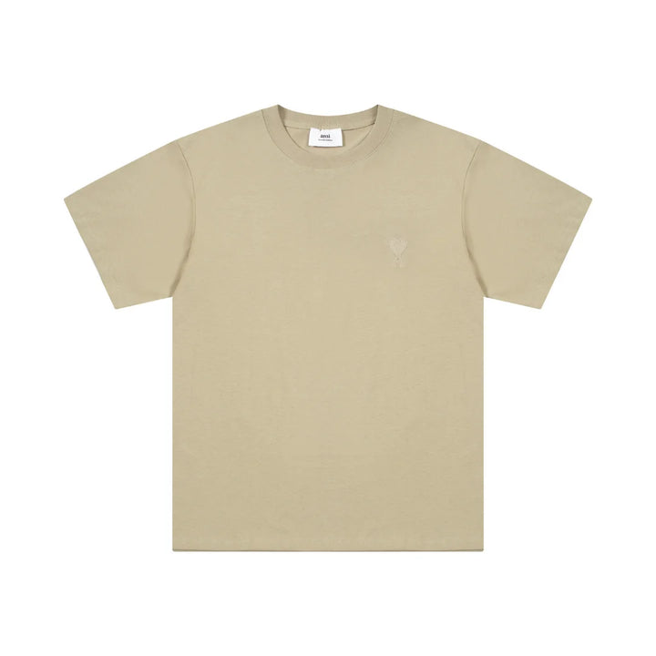 AMI Paris Unisex Baumwoll T-Shirt mit Herz-Logo – Luxuriöser Designer Komfort