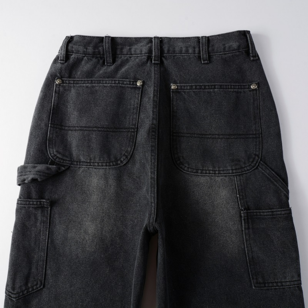 Luxuriöse Amiri Schwarze Patch Schlagjeans für Herren – Premium Designer Denim Style