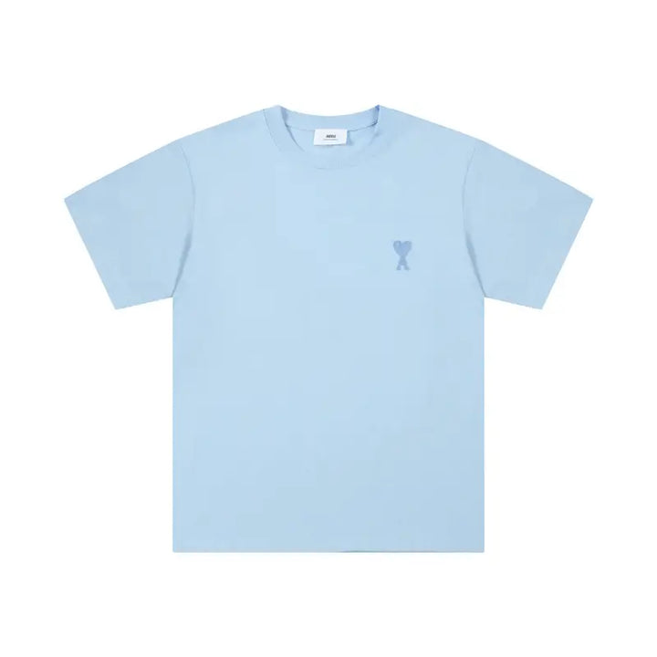 AMI Paris Unisex Baumwoll-T-Shirt mit Herz-Logo, vielseitig, stilvoll, bequem