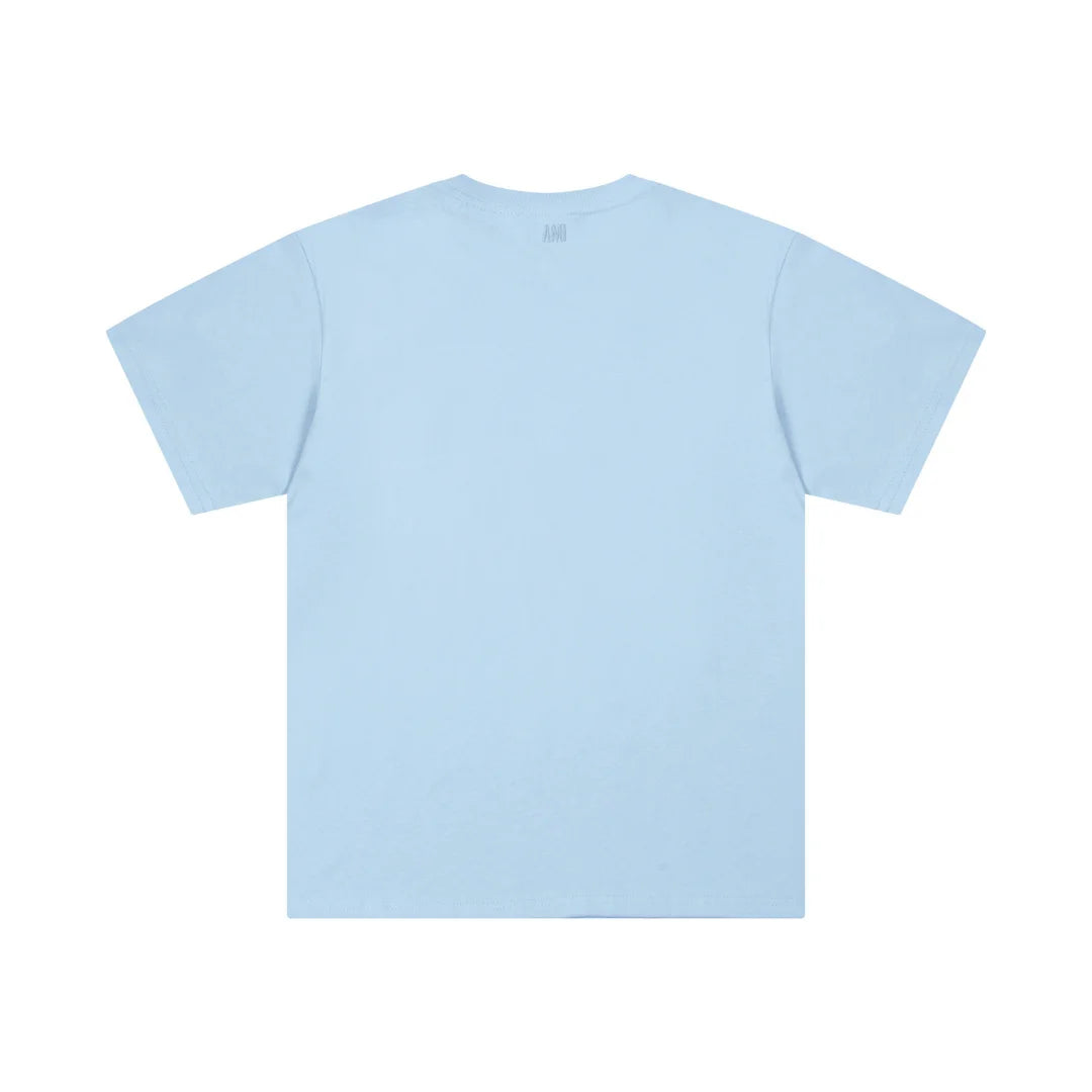 AMI Paris Unisex Baumwoll-T-Shirt mit Herz-Logo, vielseitig, stilvoll, bequem