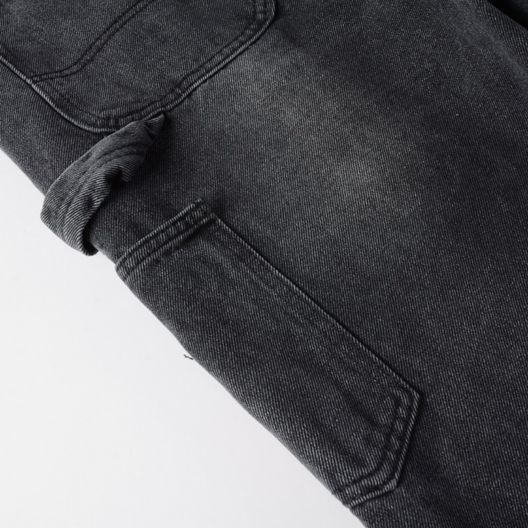Luxuriöse Amiri Schwarze Patch Schlagjeans für Herren – Premium Designer Denim Style