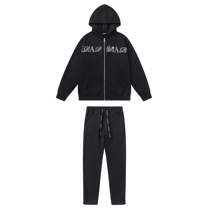 Trapstar Irongate Secret Schwarzer Herren Trainingsanzug Set - Stilvoller Streetwear Freizeitanzug