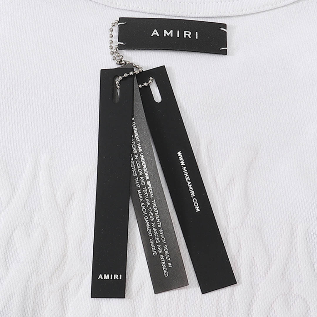 Stylisches Amiri '22' Herren T-Shirt Schwarz, Kurzarm, Bequemer Baumwoll-Streetwear-Look