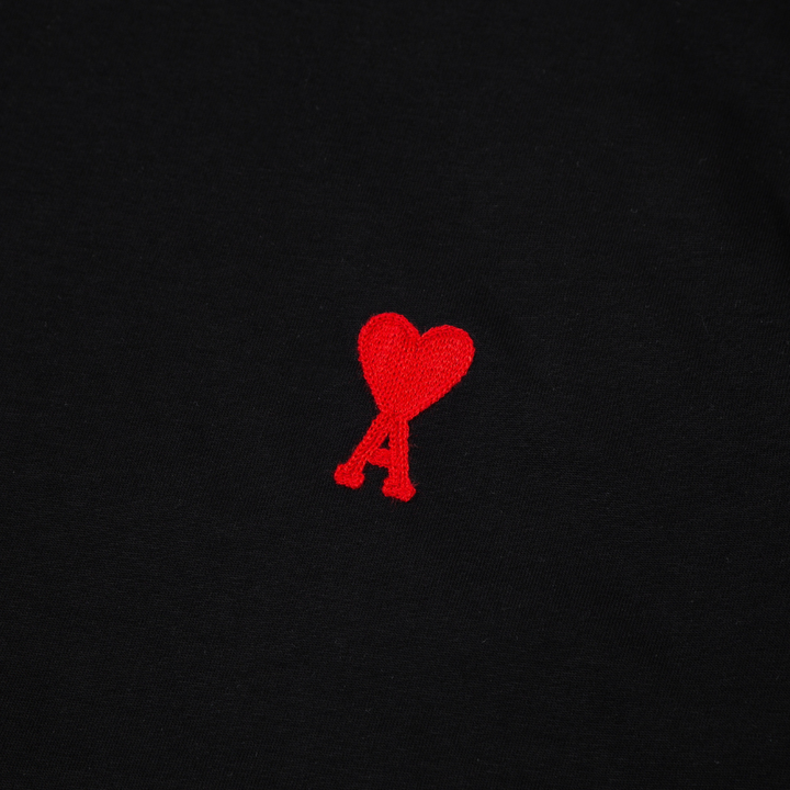 AMI Paris Unisex Baumwoll-T-Shirt mit ikonischem Herz-Logo, Designer Freizeit Shirt