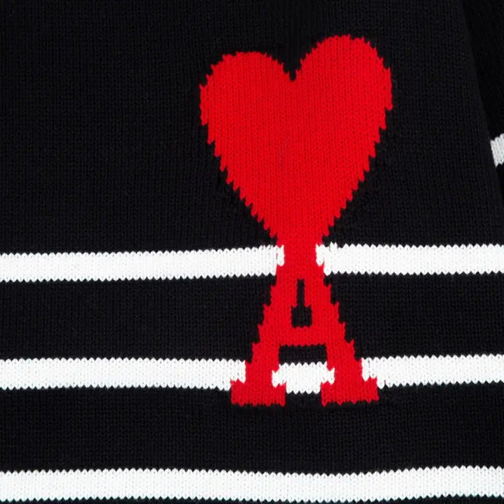 AMI Paris Herzlogo Strickpullover – Luxuriöser Unisex Designer Pullover für Komfort & Stil