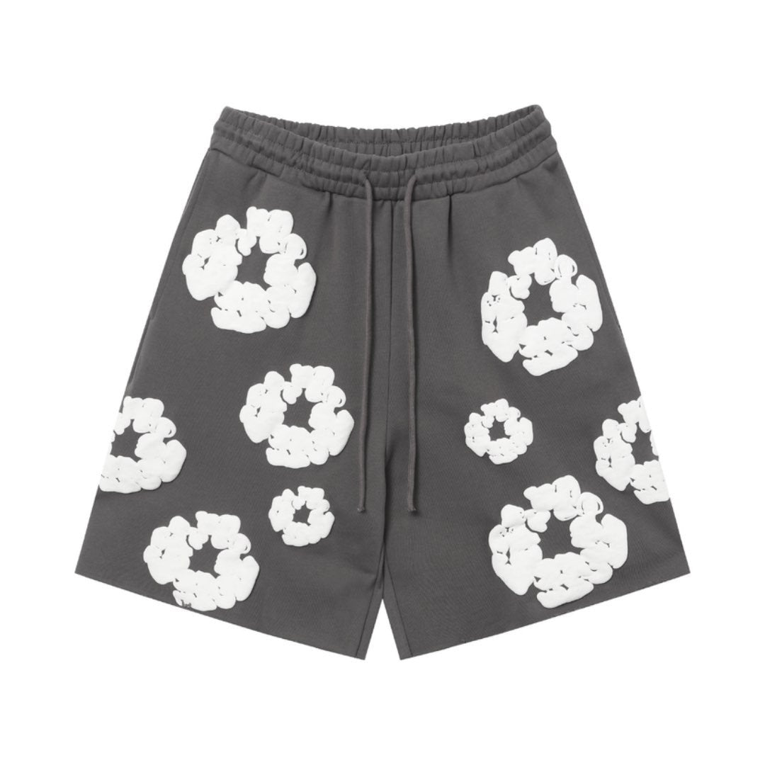 Denim Tears Carbon Baumwolle Short Set: Stylisch, Bequem, Lässig für den Sommer