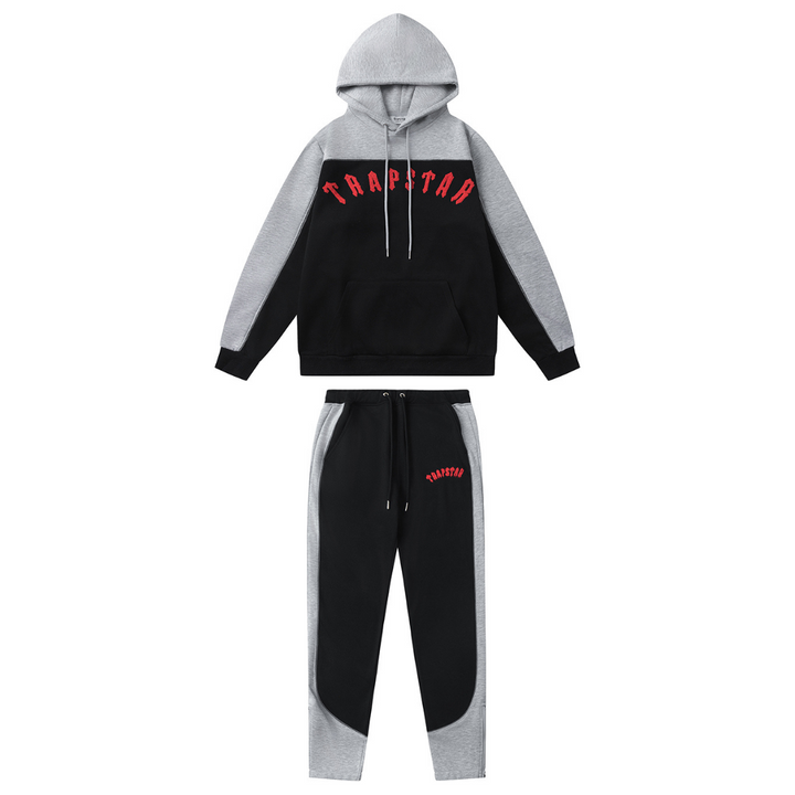 Trapstar Irongate Arch Chenille Trainingsanzug Grau-Rot – Urbaner Style