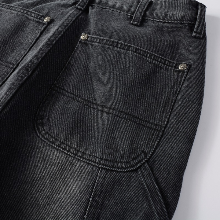 Luxuriöse Amiri Schwarze Patch Schlagjeans für Herren – Premium Designer Denim Style