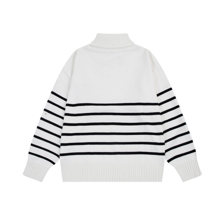 AMI Paris Herz-Logo Pullover Unisex – Bequem, Stilvoll, Pariser Chic Strickpullover