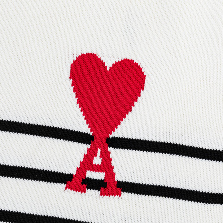 AMI Paris Herz-Logo Pullover Unisex – Bequem, Stilvoll, Pariser Chic Strickpullover