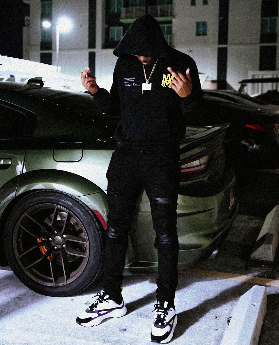 Luxuriöse Amiri Schwarze Designer-Jeans: Handgefertigt, Rock'n'Roll-Stil, Perfekter Schnitt