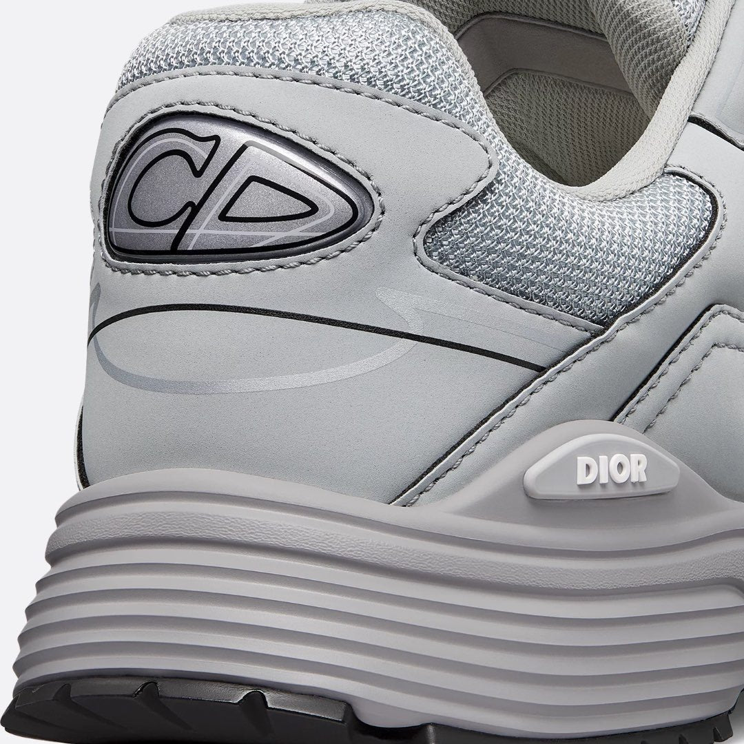 Dior B30 Grey Mesh Technischer Stoff Sneaker Herren Laufschuh Sportlich Elegant Komfortabel
