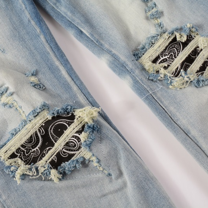 Amiri Blaue Distressed Designer Jeans für Herren – Stylisch, Hochwertig, Modern