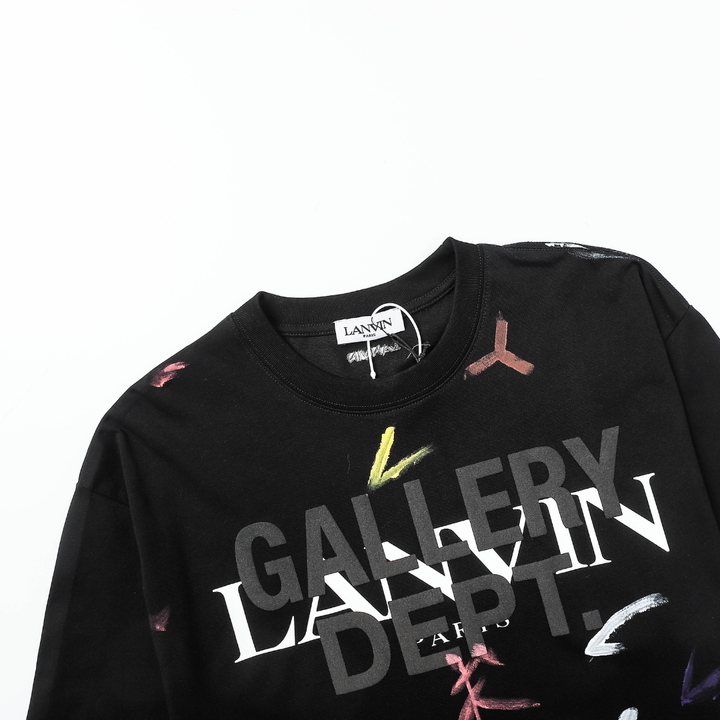 LNVN x Gallery Dept. Handbemaltes Streetwear T-Shirt: Künstlerisches Oversize Design aus Baumwolle