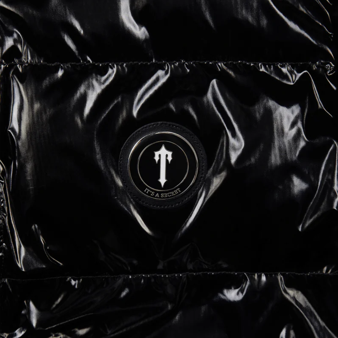 Trapstar Damen Decoded Glänzende Schwarze Kapuzenjacke - Urbaner Streetwear-Style
