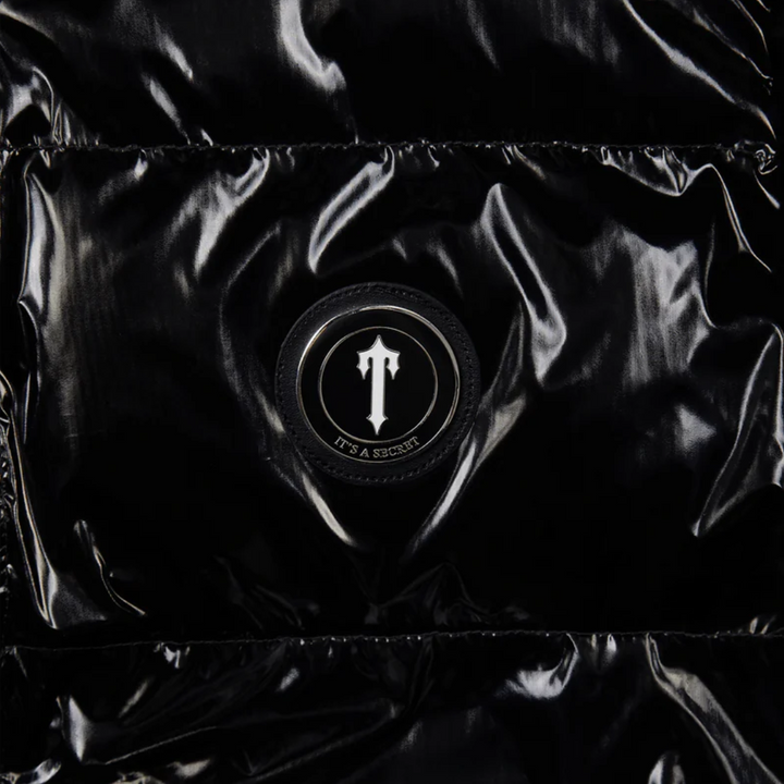 Trapstar Damen Decoded Glänzende Schwarze Kapuzenjacke - Urbaner Streetwear-Style