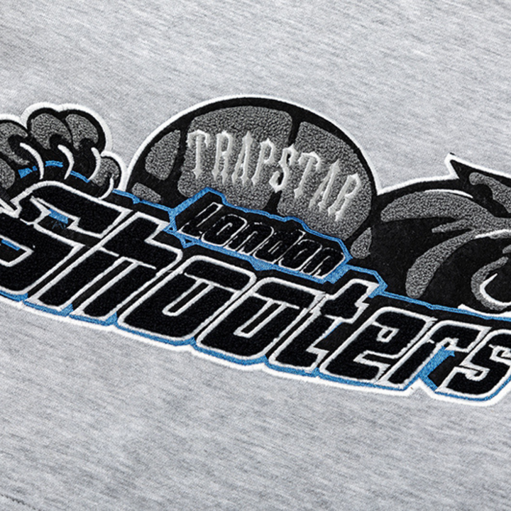 Trapstar Shooters 2.0 Kapuzen-Trainingsanzug Grau-Blau – Stylischer Athleisure Set