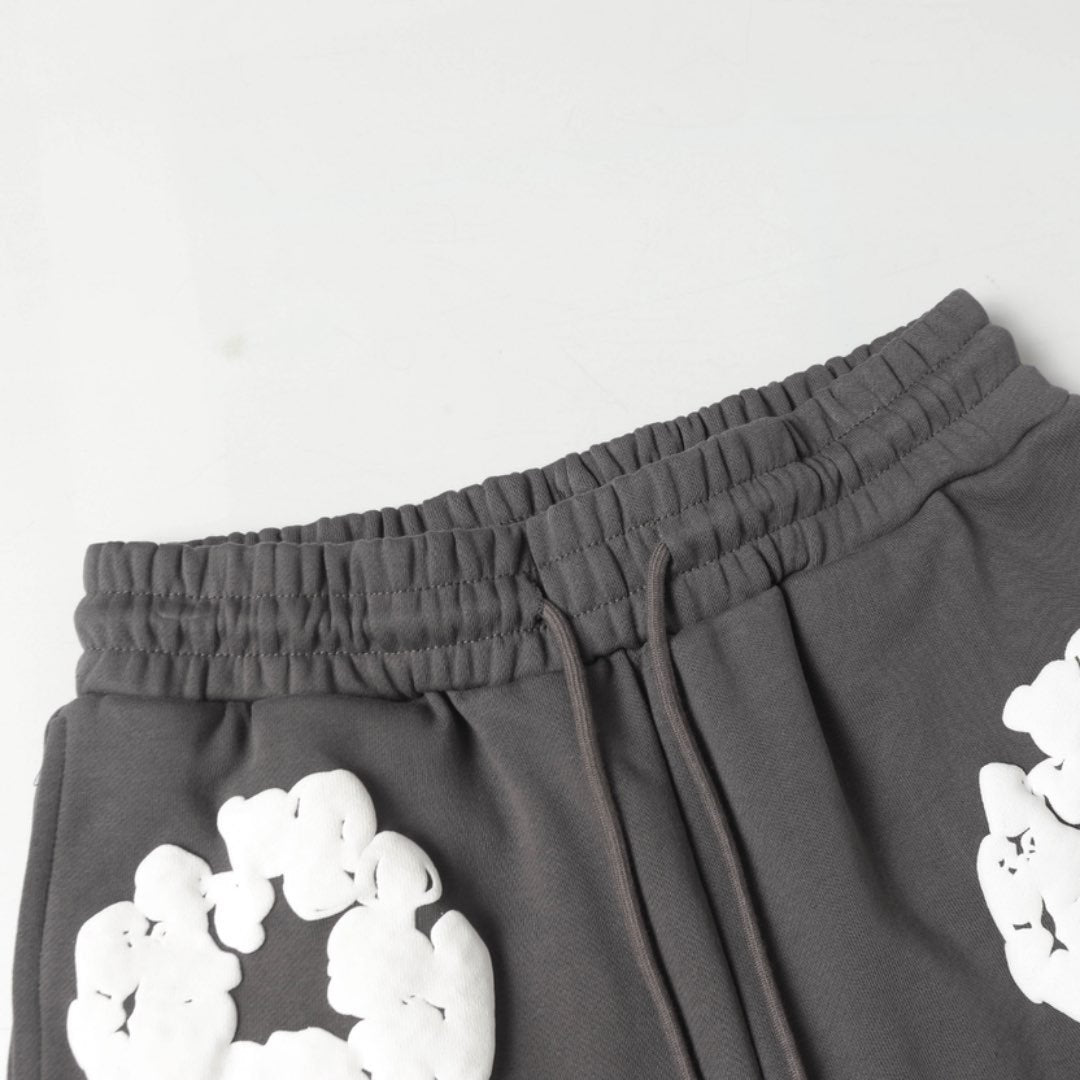 Denim Tears Carbon Baumwolle Short Set: Stylisch, Bequem, Lässig für den Sommer