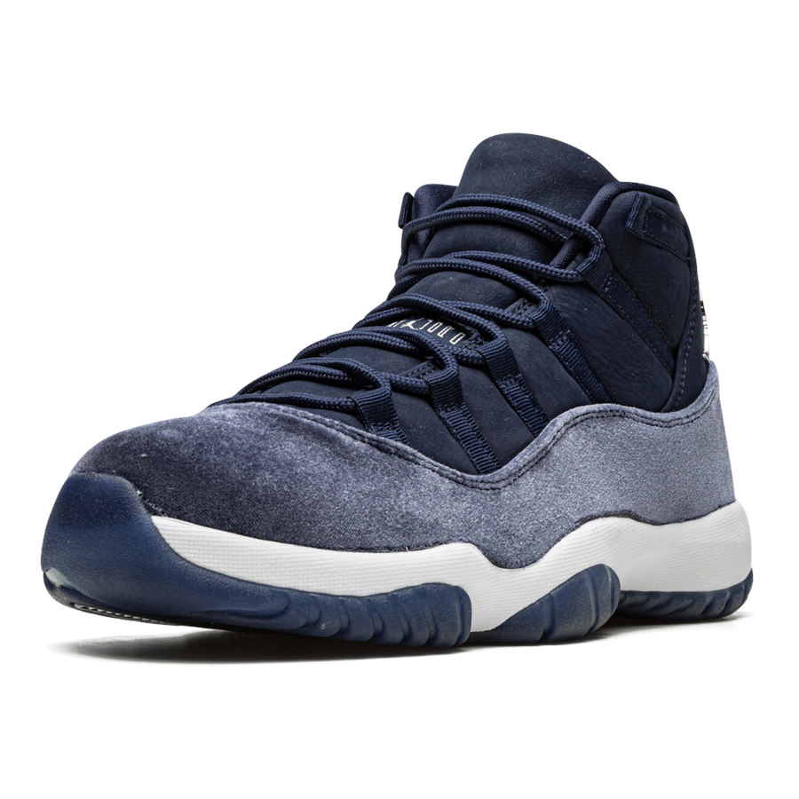 AIR JORDAN 11 Samt WMNS "Midnight Navy" Luxus-Sneaker Damen Basketballschuh