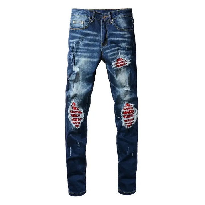Amiri Rote Bandana Jeans für Herren – Luxuriöser Designer Denim mit Muster