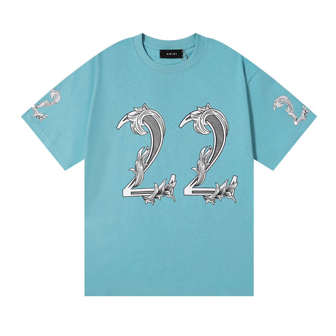 Amiri '22' Herren Luxus T-Shirt: Rock-and-Roll Street Style, Premium Baumwolle, Exklusives Design
