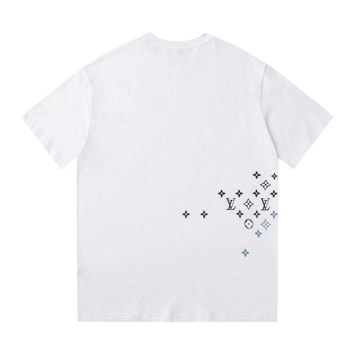 Luxuriöses Louis Vuitton Baumwoll T-Shirt mit ikonischem Monogramm Design