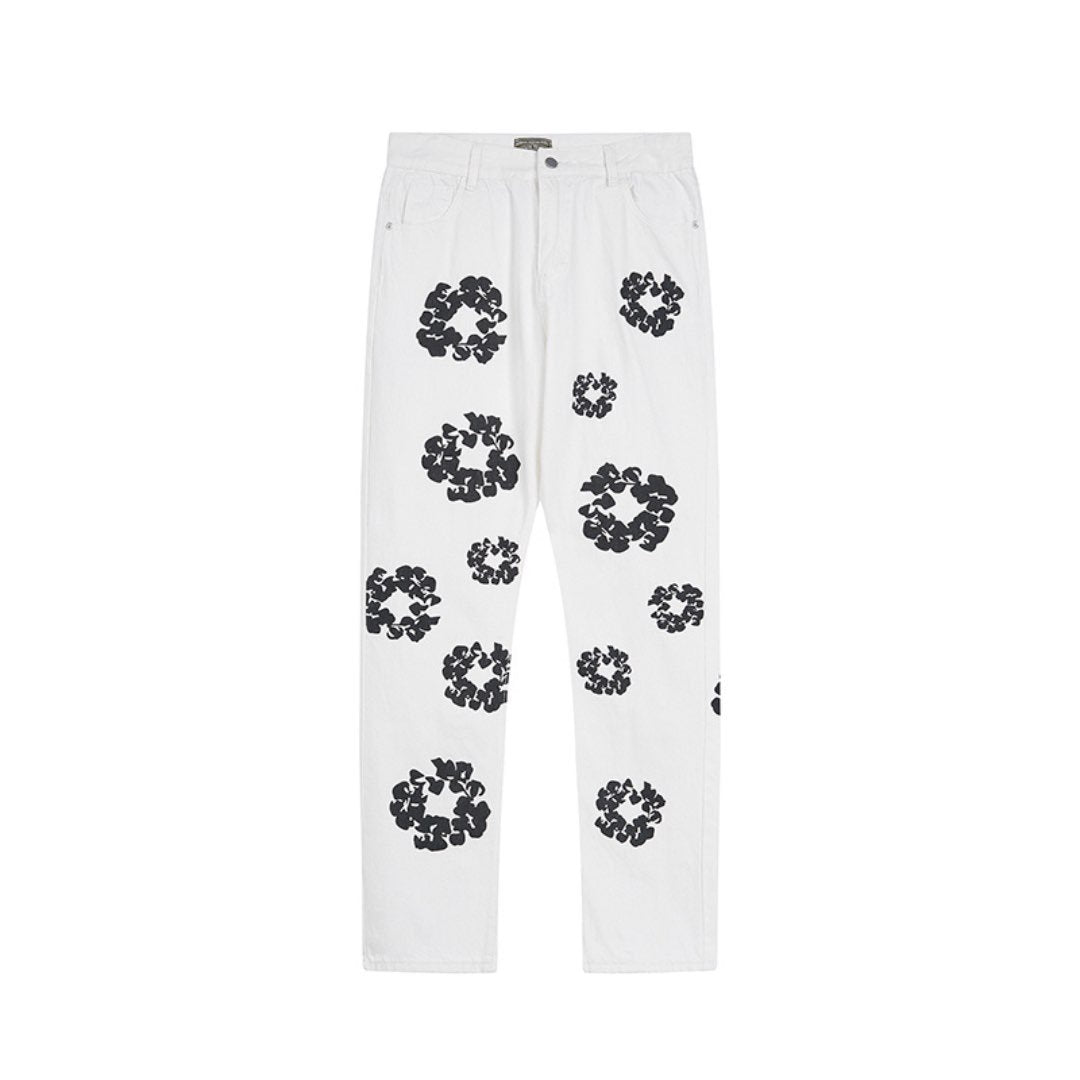 Denim Tears Weißes Baumwollkranz Set – Hochwertiger Designer Streetwear Unisex Anzug