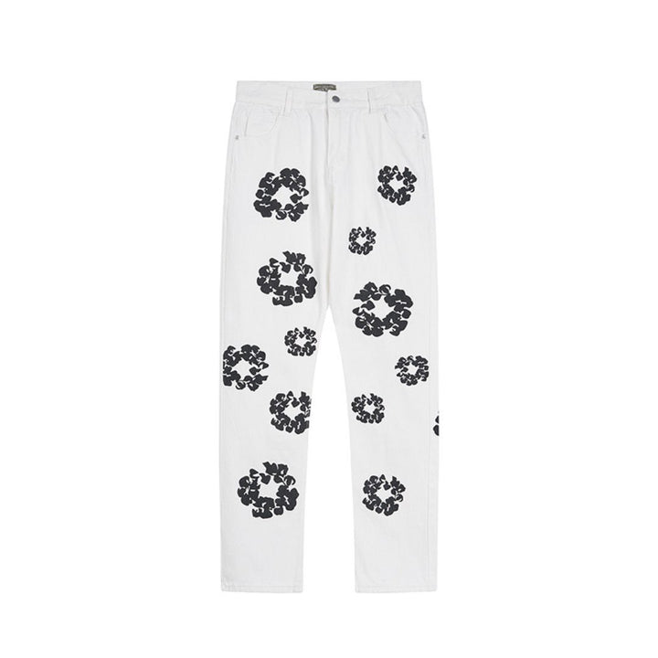 Denim Tears Weißes Baumwollkranz Set – Hochwertiger Designer Streetwear Unisex Anzug