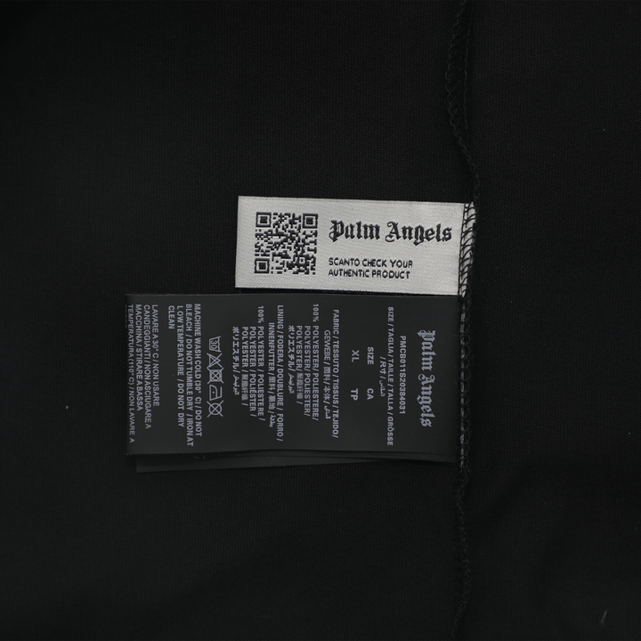 Palm Angels Klassisches Logo T-Shirt Schwarz Hochwertige Baumwolle Stilvolles Herren-Shirt