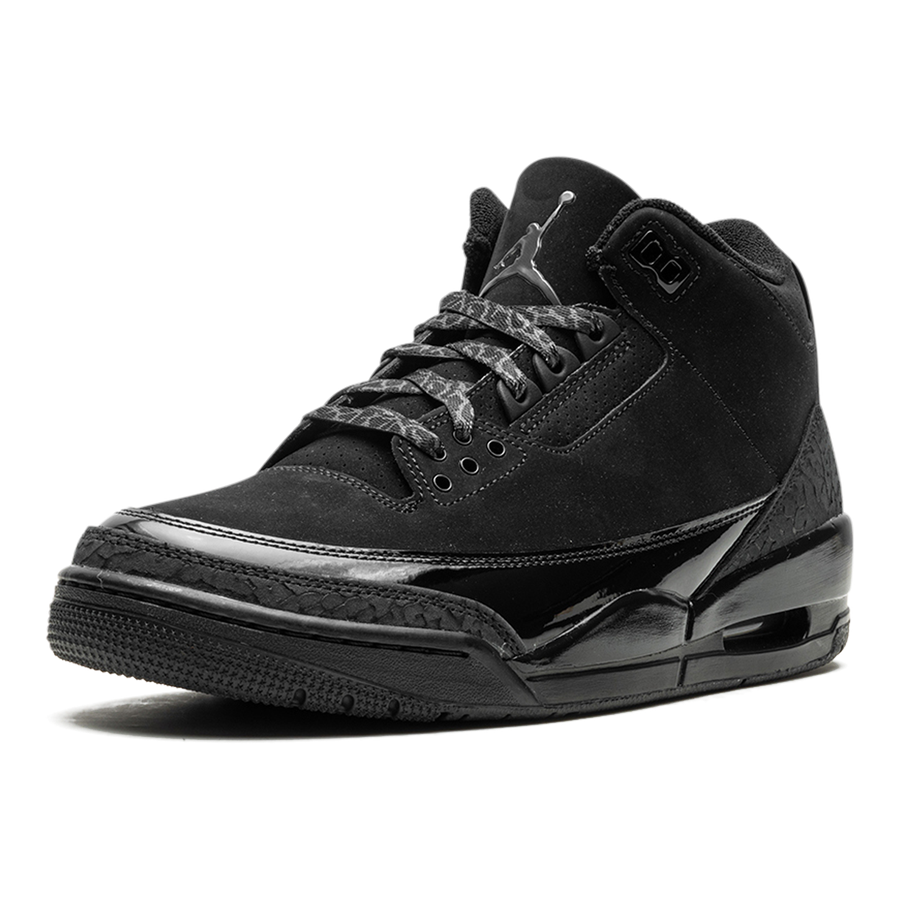 Air Jordan 3 Retro "Black Cat" Elegante Schwarze Sneaker für Herren – Legendärer Style