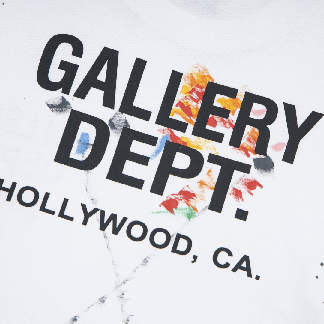 Exklusives Gallery Dept. Streetwear T-Shirt: Lässig, Künstlerisch, Deconstructed Design für Herren