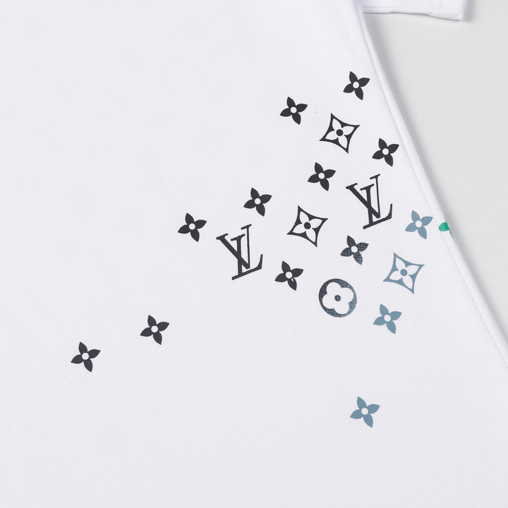 Luxuriöses Louis Vuitton Baumwoll T-Shirt mit ikonischem Monogramm Design