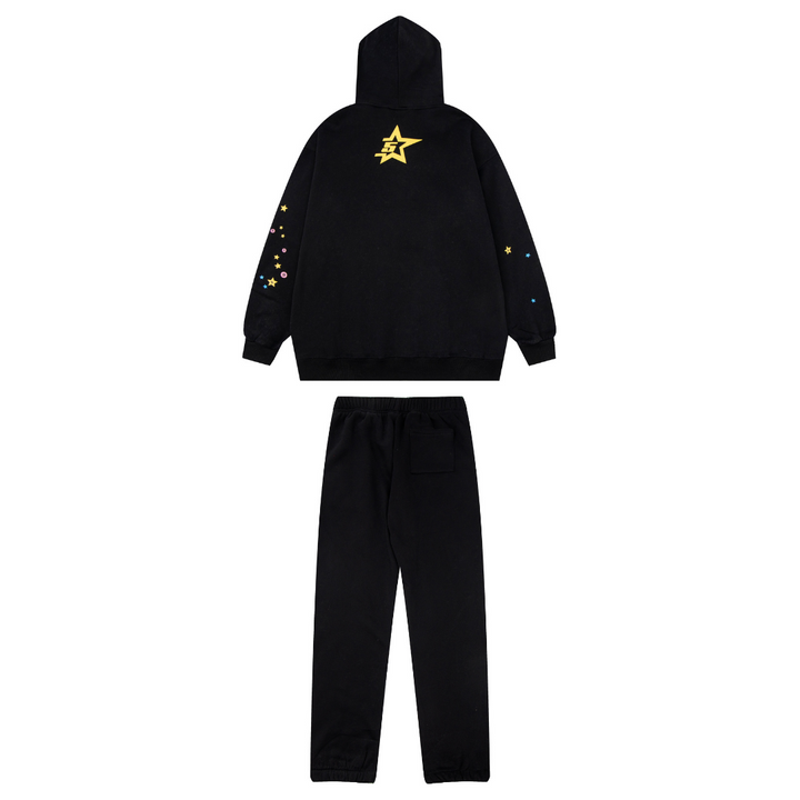 Stylischer SP5DER Spinnennetz Trainingsanzug: Komfortabler Streetwear Jogginganzug für Herren & Damen