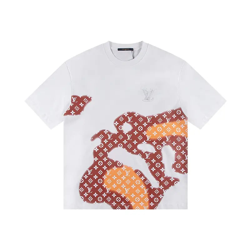 Exklusives Louis Vuitton T-Shirt Luxuriöses Baumwoll-Design Ikonischer Monogramm-Print